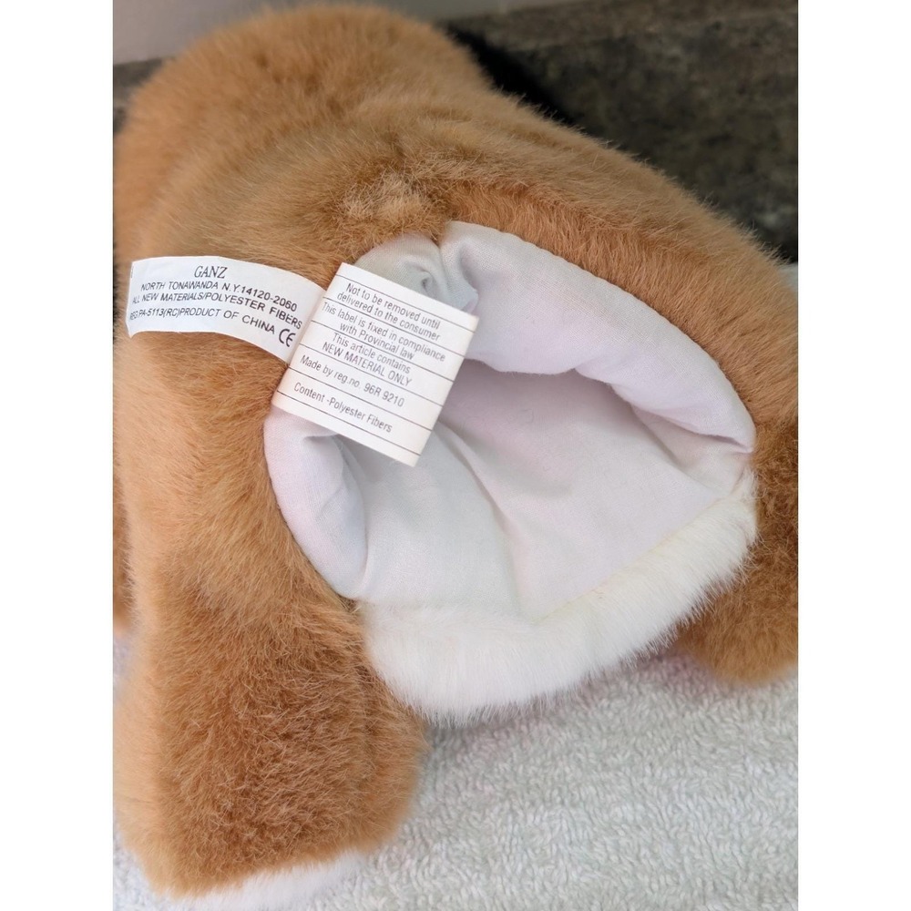 Vintage Ganz Playful Puppets Brown White Doodles Black Patch Eye Plush Rare 1997 - Picture 15 of 16